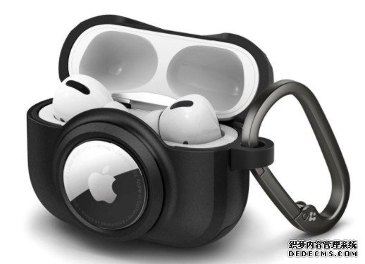 这个 AirPods Pro 蓝冠线路测试保护壳可以把 AirTag 放在一起