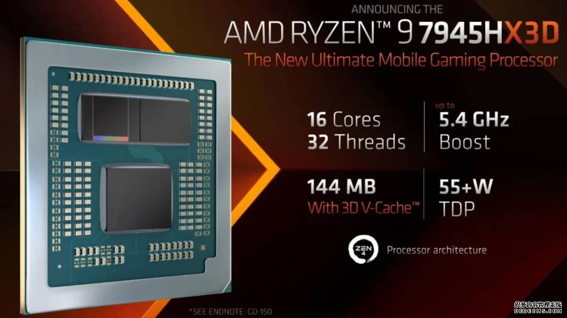 AMD Ryzen 9 7945X3D 欧亿平台代理處理器把 3D V-Cache 帶到筆電上