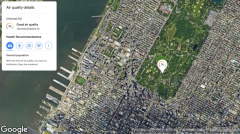 <b>Google 地圖的新永續 API 可以提供太陽光照、欧亿空氣品質、花粉</b>